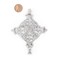 The Bead Chest Silver Ethiopian Coptic Cross Pendant, African Abyssinian Design, Orthodox Christian Pendant for Jewelry